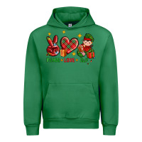 Emerald Peace Love Elf Christmas Urban Hoodie - BundleAndBundleShop