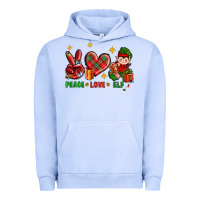 Pigment Grape Ice Peace Love Elf Christmas Urban Hoodie - BundleAndBundleShop