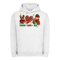 Pigment Lunar Rock Peace Love Elf Christmas Urban Hoodie - BundleAndBundleShop