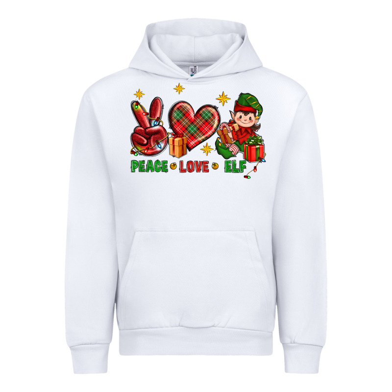 Peace Love Elf Christmas Urban Hoodie by BundleAndBundleShop | Teevron