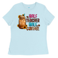Half Teacher Half Coffee Ladies Tee | Teevron