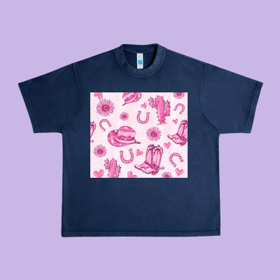 Cowgirl Valentine's Day Urban Heavy Tee Designed By Maliassmallbusiness