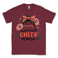 Burgundy loud&proud mama messy bun Classic Tee - MaliasSmallBusiness