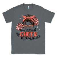 Charcoal Heather loud&proud mama messy bun Classic Tee - MaliasSmallBusiness