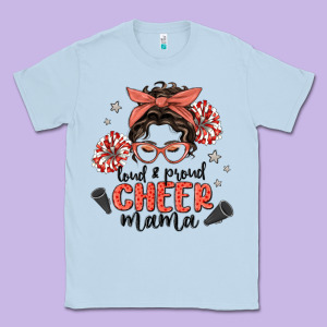 Loud&proud Mama Messy Bun Classic Tee Designed By Maliassmallbusiness