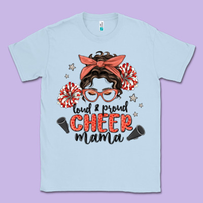 Loud&proud Mama Messy Bun Classic Tee Designed By Maliassmallbusiness