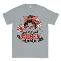 Heather Grey loud&proud mama messy bun Classic Tee - MaliasSmallBusiness