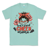 Seafoam loud&proud mama messy bun Classic Tee - MaliasSmallBusiness