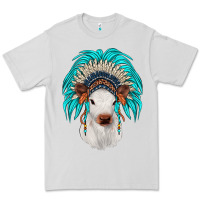 Dove Grey calf indian headdress Premium Tee - JahusDesignShop