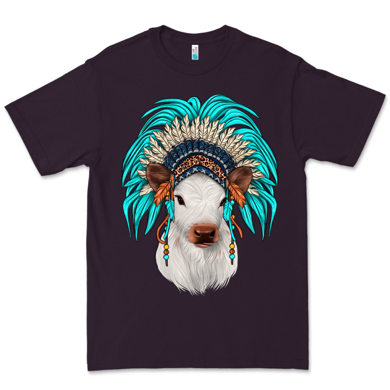 Calf Indian Headdress Premium Tee by JahusDesignShop | Teevron