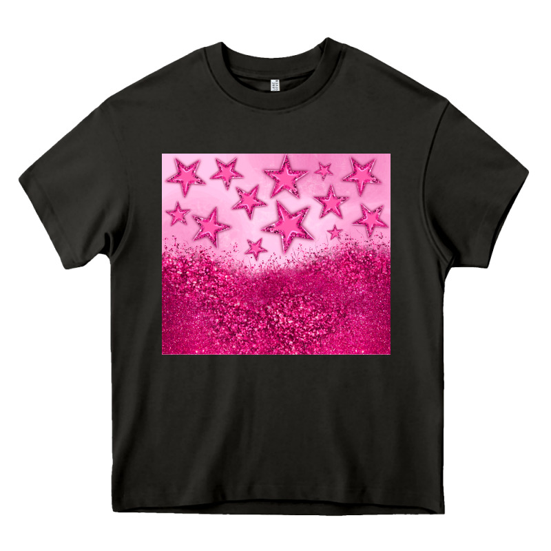 Pink Glitter Star Heavy Core Tee by JahusDesignShop | Teevron