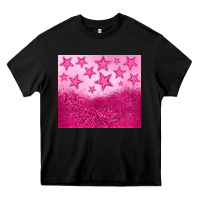 Black pink glitter star Heavy Core Tee - JahusDesignShop