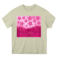 Mossy pink glitter star Heavy Core Tee - JahusDesignShop