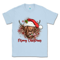 Dusty Blue mooey christmas cow Classic Tee - JahusDesignShop