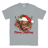 Heather Grey mooey christmas cow Classic Tee - JahusDesignShop