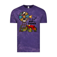 Cloud Purple so god made a farmer Vintage Tee - JahusDesignShop