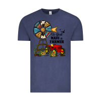 Vintage Denim so god made a farmer Vintage Tee - JahusDesignShop