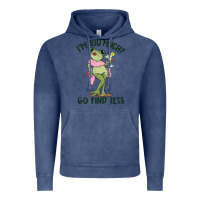 Vintage Denim i'm too much go find less boujee frog Vintage Hoodie - MaliasSmallBusiness