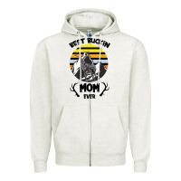 Oatmeal Heather Best Buckin Mom Ever Zipper Hoodie - Bettercallsaul
