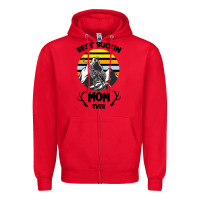 Red Best Buckin Mom Ever Zipper Hoodie - Bettercallsaul