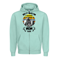Seafoam Best Buckin Mom Ever Zipper Hoodie - Bettercallsaul