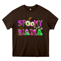 Chocolate Brown spooky mama Heavy Core Tee - AdoDesignShop