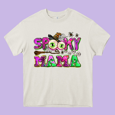 Spooky Mama Heavy Core Tee Designed By Adodesignshop