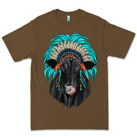 Cacao black angus indian headdress Premium Tee - JahusDesignShop