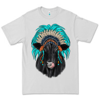 Dove Grey black angus indian headdress Premium Tee - JahusDesignShop