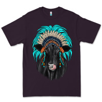 Plum black angus indian headdress Premium Tee - JahusDesignShop