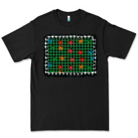 Black christmas buffalo plaid and lights background Premium Tee - AdoDesignShop