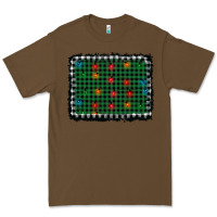 Cacao christmas buffalo plaid and lights background Premium Tee - AdoDesignShop