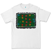 White christmas buffalo plaid and lights background Premium Tee - AdoDesignShop