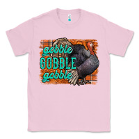 Bubblegum Pink Thanksgiving Turkey Gobble Gobble Classic Tee - NancyCooperArtShop