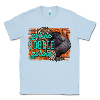 Dusty Blue Thanksgiving Turkey Gobble Gobble Classic Tee - NancyCooperArtShop