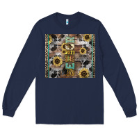 Navy Senior 2023 western Long Sleeve Tee - NancyCooperArtShop