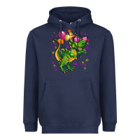 Navy birthday t rex pink Heavyweight Hoodie - CowGirlArtShop