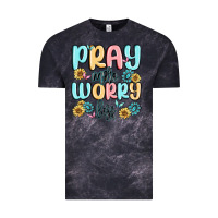 Cloud Black pray more worry less Vintage Tee - MaliasSmallBusiness