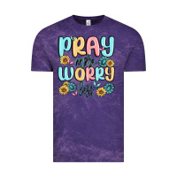 Cloud Purple pray more worry less Vintage Tee - MaliasSmallBusiness