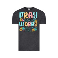 Vintage Black pray more worry less Vintage Tee - MaliasSmallBusiness