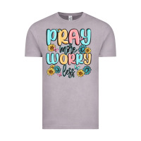 Vintage Zinc pray more worry less Vintage Tee - MaliasSmallBusiness
