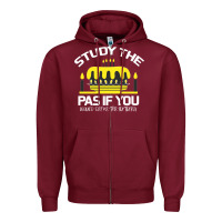 Burgundy Study the past if you would define the future shi Zipper Hoodie - Bettercallsaul