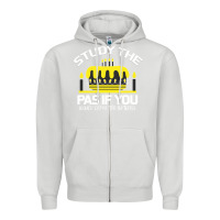 Dove Grey Study the past if you would define the future shi Zipper Hoodie - Bettercallsaul