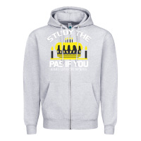 Heather Grey Study the past if you would define the future shi Zipper Hoodie - Bettercallsaul