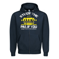 Navy Study the past if you would define the future shi Zipper Hoodie - Bettercallsaul