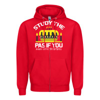 Red Study the past if you would define the future shi Zipper Hoodie - Bettercallsaul