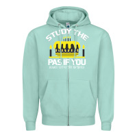 Seafoam Study the past if you would define the future shi Zipper Hoodie - Bettercallsaul
