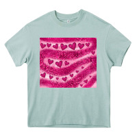 Arona pink glitter heart Heavy Core Tee - JahusDesignShop