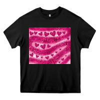 Black pink glitter heart Heavy Core Tee - JahusDesignShop