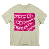 Mossy pink glitter heart Heavy Core Tee - JahusDesignShop